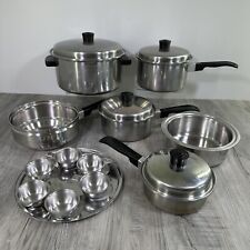 Vintage Lustre Craft Cookware Lot-11 Stainless Steel Pots Dutch Oven Egg Poach picture