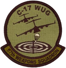 USAF 57th WEAPONS SQUADRON PATCH - C-17 WUG - OCP picture
