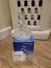 Oneida Wildlife Capri Collection Lioness with Cub 1998 24% Lead Crystal Italy picture