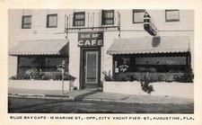 FLORIDA PHOTO POSTCARD: VIEW OF BLUE BAY CAFE YACHT PIER ST. AUGUSTINE, FL picture