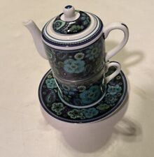 Vera Bradley “Blue Rhapsody “ Ceramic Tea Pot Cup And Saucer Set picture