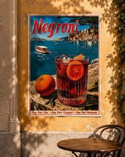 Negroni Poster 70x100cm - Vintage Style Print Cocktail Furniture Bar Kitchen picture