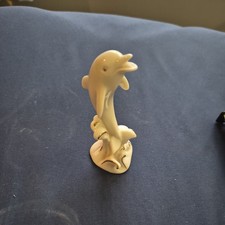 Vintage Lenox Dancing Dolphin Figurine 24K Gold Accents China Mini 3.75