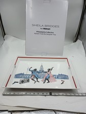 SHEILA BRIDGES FOR WALMART PHILADELPHIA COLLECTION HARLEM TOILE RECTANGULAR TRAY picture