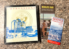 Vtg Lot Of 1962 World's Fair Seattle Map, Program + Box Of US Science Exhibit  picture