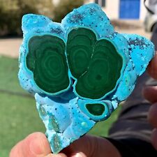 315G Natural glossy Malachite transparent cluster rough mineral sample picture