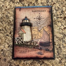 3D 10”x14” Plaque Of The Nantucket Lighthouse Wall Decor - 14