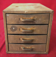 Antique Tin Cabinet NO junk LOT 4 Drawer FULL of Vintage Locks & Keys 8x6x6