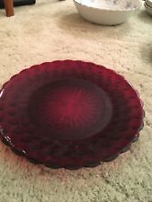 Anchor Hocking Ruby Red Bubble Dinner Plate picture