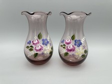 Fenton Teleflora Hand Painted Flowers 8