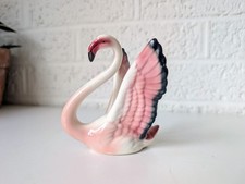 Vintage Will George Signed Pink Flamingo Sitting Figurine | 1940s picture