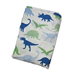 Safdie & Co Twin Flat Top Sheet 96x64 Inch Dinosaur Dino Prehistoric picture