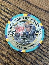 RARE $25 Four Queens Casino LV Run for the Roses 🌹 🐎 Casino Chip LTD to 100 picture
