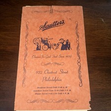 1946 Sautter’s Philadelphia Menu - 922 Chestnut Street, Now Closed Restaurant picture