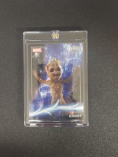 2025 Topps Chrome Marvel Studios Sapphire Baby Groot Black Refractor #/10 picture