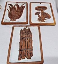 3 Victoria Littlejohn Plaques Ceramic Mid Century Modern EAMES Era picture