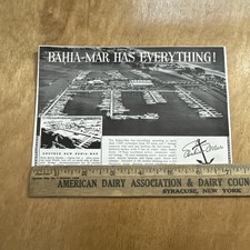Vintage 1950 Bahia-Mar Yacht Basin Fort Lauderdale Florida Marina Print Ad picture