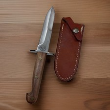 RARE VTG JOHN EK WD-10 Australian Commando Fighting Knife Brown Leather Sheath picture