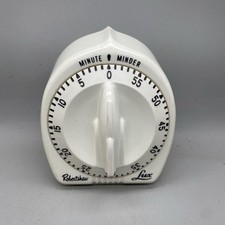 Vintage 1960s Robert Shaw Lux Minute Minder Kitchen Timer Rocket Timer Knob USA picture
