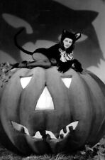 Vintage Yvonne Decarlo Halloween Photo Print Wall Decor Spooky Photo picture