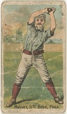 Photo:Philadelphia Joe Mulvey 1887 Quakers Baseball Card Portrait 3rd Base picture