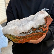 7.2LB Natural Raw Ocean Jasper With Druzy Rough Quartz Crystal Mineral Specimen picture