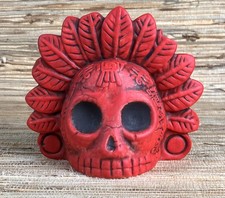Mayan Death Whistle Tiki Mug Wusong Road Dynasty FunkyMugs Red Matte 5