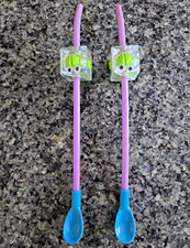 VINTAGE 1990'S SEVEN ELEVEN SLURPEE STRAWS LOT OF 2 picture
