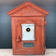 Vintage Gamewell Fire Alarm Box #611 Cast Iron Original Newton MA For Resoration picture