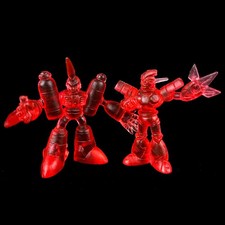 Vintage Bandai Mega Man 8 Tengu & Burner Clear Keshi Rubber Eraser Figure Lot picture