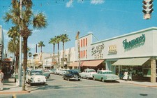 Ft. Pierce Florida Vintage Postcard Main Street Americana picture