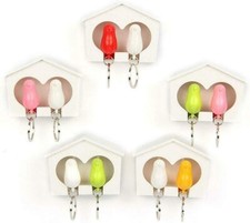 Two Bird Whistle Keychains - Duo Sparrow Birdhouse Nest Key Rings with Whistle picture