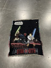 Vintage 90’s Star Wars Episode 1 Jedi Vs Sith Blanket Made In USA picture