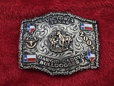 Rodeo BULLDOGGING Champion☆2005☆X~TREME☆TROPHY BUCKLE☆Victoria Texas☆☆Rare☆07 picture