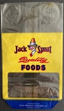 c-1930s Lot of Four (4) Jack Sprat Quality Food Bags- Chicago, Illinois  