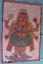 OLD VINTAGE LAXMI TANTRA FINE MINIATURE INDIAN HINDU PAINTING ART HOME DECOR  picture