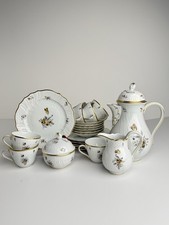 Hutschenreuther Dresden 8881 Porcelain Coffee Tea Set Floral Gold Trim Bavaria  picture