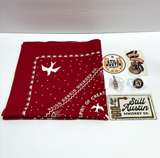 Still Austin Whiskey Co. Distillery Lot: Red Bandana, Stickers & Pin Set picture