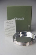 Christofle France K+T Silverplate Wine Bottle Coaster with Box Sold Individually picture