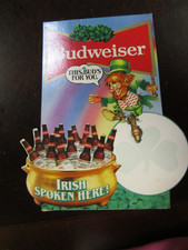 Vintage 1985 Budweiser St. Pattys table sign picture