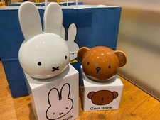 Dick Bruna Miffy Boris Piggy Bank 2pcs set ceramic studio CLIP Collaboration picture