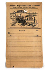 RARE 1902 St Louis MO Grocers Exposition Carnival Advertising Letterhead dekreko picture