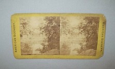Old Antique Vtg 1870s View of the Wissahickon Stereoview Photo Card Scarce picture