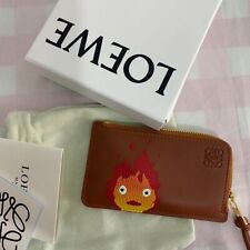 LOEWE x Howl's Moving Castle Studio Ghibl Calcifer Card Holder Coin Case Brown picture