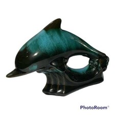 Vintage Dolphin Figurine Statue BMP Blue Mountain Pottery Jumping picture