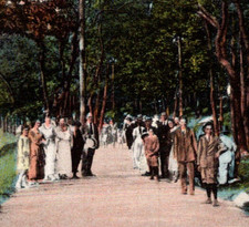 * VTG WB Postcard View On Main Promenade Pen Mar PA c1919 White Border Collector picture