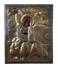 Icon of the Fiery Ascent of Elijah the Prophet Silver picture