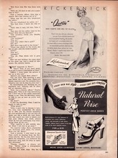 1948 Kickernick Lingerie and Wohl Shoes Print Ad Wall Art picture
