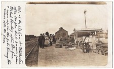 RPPC Walkerton Ontario Canada - Depot Railroad Train Station m. 1909 antique pc picture