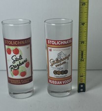 Stolichnaya Russian Vodka Shot Glasses Set Of 2 picture